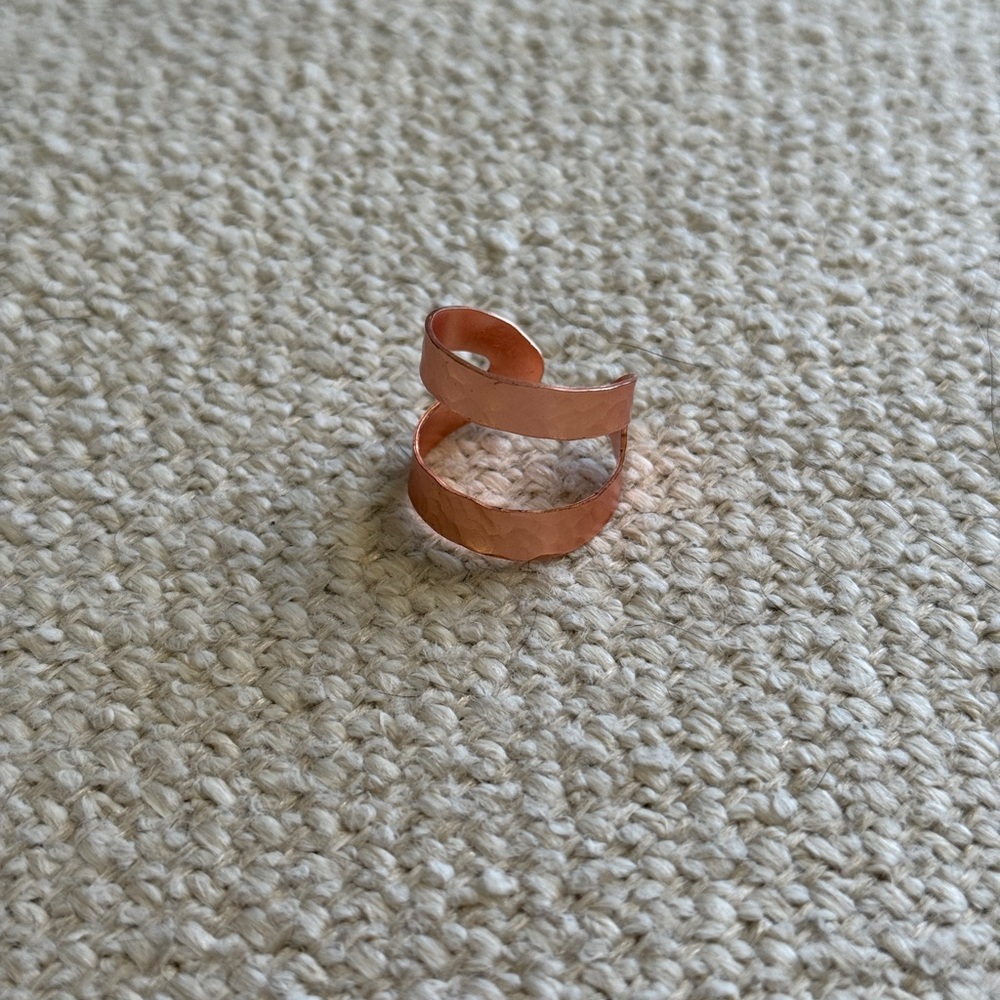 Hammered Copper Adjustable Ring - image 3